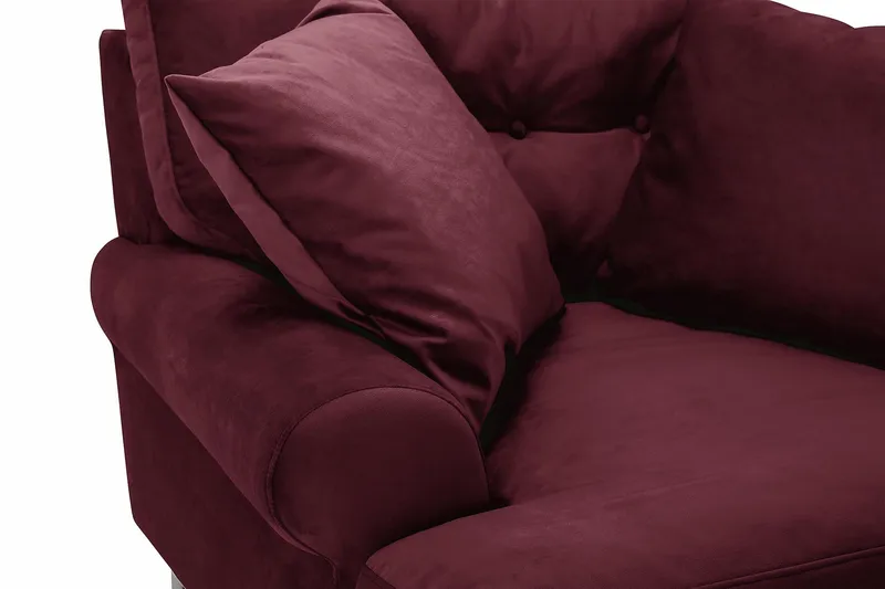 Samettinojatuoli Webber - Liila/Messinki - Huonekalut - Tuoli & nojatuoli - Nojatuoli & lepotuoli - Howard-nojatuolit