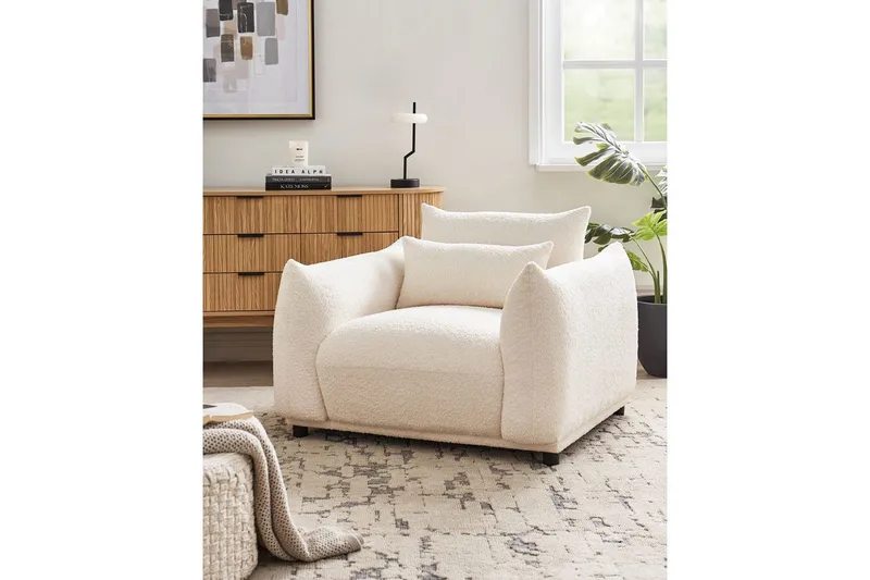 Nojatuoli Jamsa - Valkoinen, Musta - Huonekalut - Tuoli & nojatuoli - Nojatuoli & lepotuoli