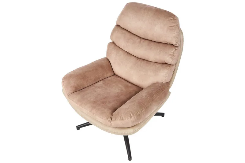 Kääntyvä nojatuoli Eide - Beige, musta - Huonekalut - Tuoli & nojatuoli - Nojatuoli & lepotuoli