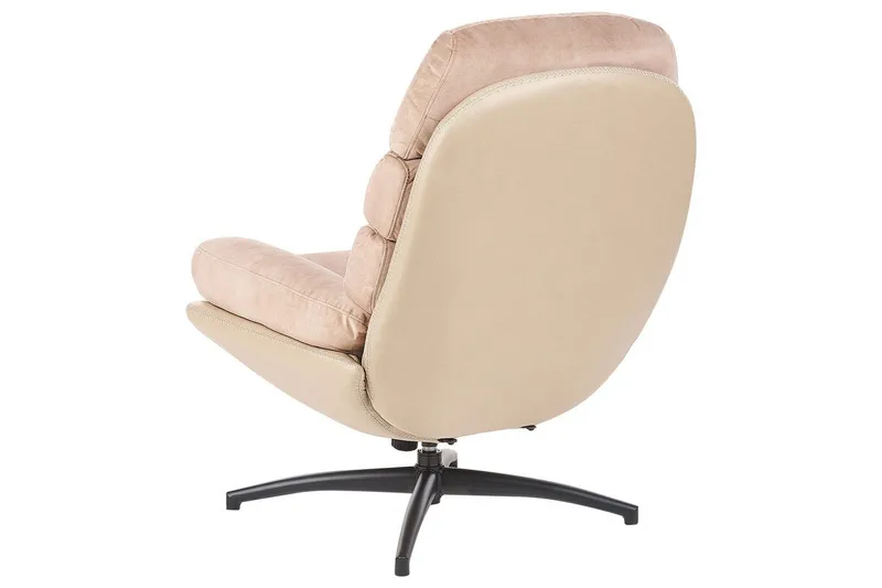 Kääntyvä nojatuoli Eide - Beige, musta - Huonekalut - Tuoli & nojatuoli - Nojatuoli & lepotuoli