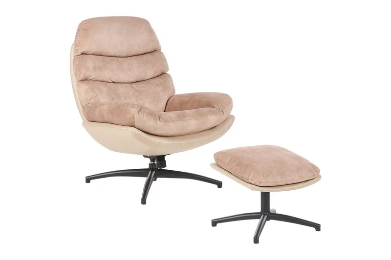 Kääntyvä nojatuoli Eide, Beige, musta