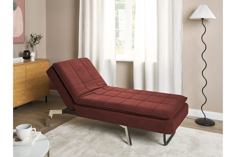 Karyne Lepotuoli 179 cm - Punainen - Huonekalut - Tuoli & nojatuoli - Nojatuoli & lepotuoli - Makuutuoli & divaanituoli