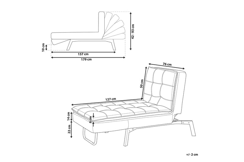 Karyne Lepotuoli 179 cm - Punainen - Huonekalut - Tuoli & nojatuoli - Nojatuoli & lepotuoli - Makuutuoli & divaanituoli
