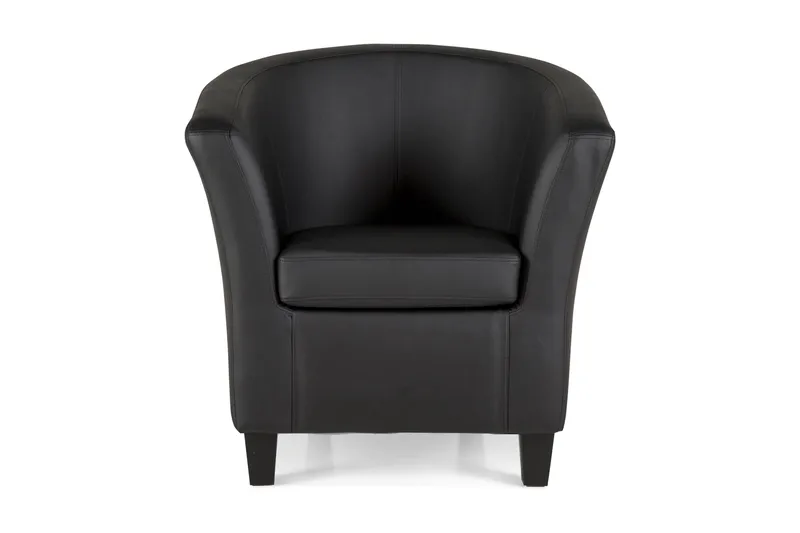Klubituoli Polo Musta - PU - Huonekalut - Tuoli & nojatuoli - Nojatuoli & lepotuoli - Nahkainen nojatuoli