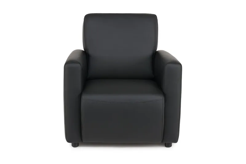 Nojatuoli Adam Musta PU - Huonekalut - Tuoli & nojatuoli - Nojatuoli & lepotuoli - Nahkainen nojatuoli