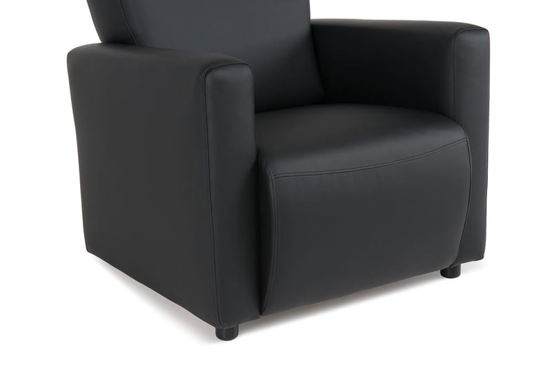 Nojatuoli Adam Musta PU - Huonekalut - Tuoli & nojatuoli - Nojatuoli & lepotuoli - Nahkainen nojatuoli