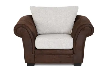 Nojatuoli Aspen Ruskea/Beige - Huonekalut - Tuoli & nojatuoli - Nojatuoli & lepotuoli - Nahkainen nojatuoli