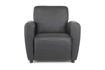Nojatuoli Manchester Musta - Bonded Leather - Huonekalut - Tuoli & nojatuoli - Nojatuoli & lepotuoli - Nahkainen nojatuoli