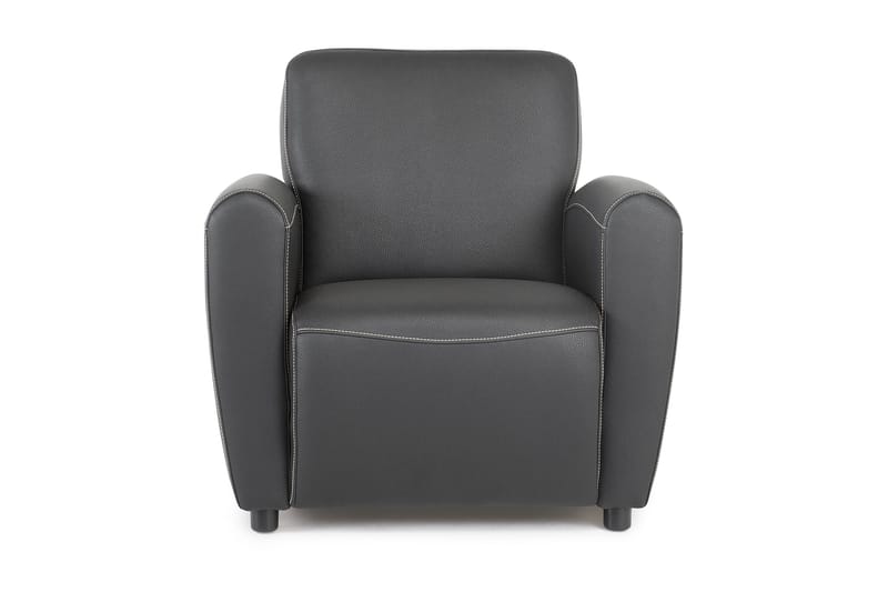 Nojatuoli Manchester Musta - Bonded Leather - Huonekalut - Tuoli & nojatuoli - Nojatuoli & lepotuoli - Nahkainen nojatuoli