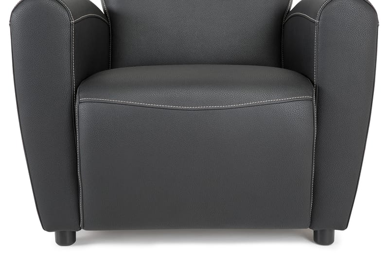 Nojatuoli Manchester Musta - Bonded Leather - Huonekalut - Tuoli & nojatuoli - Nojatuoli & lepotuoli - Nahkainen nojatuoli