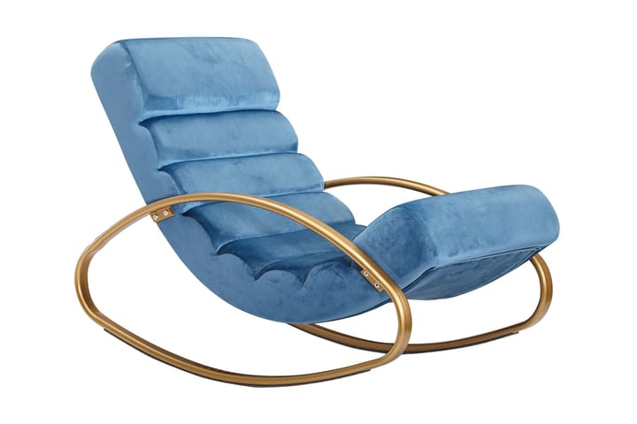 Keinutuoli Clanton - Sininen/Kulta - Nojatuoli & lepotuoli - Pyörivät tuolit & keinutuoli
