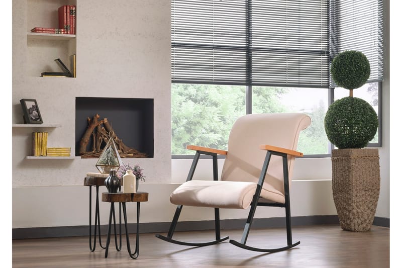 Keinutuoli Samuele - Beige - Huonekalut - Tuoli & nojatuoli - Pyörivät tuolit & keinutuoli