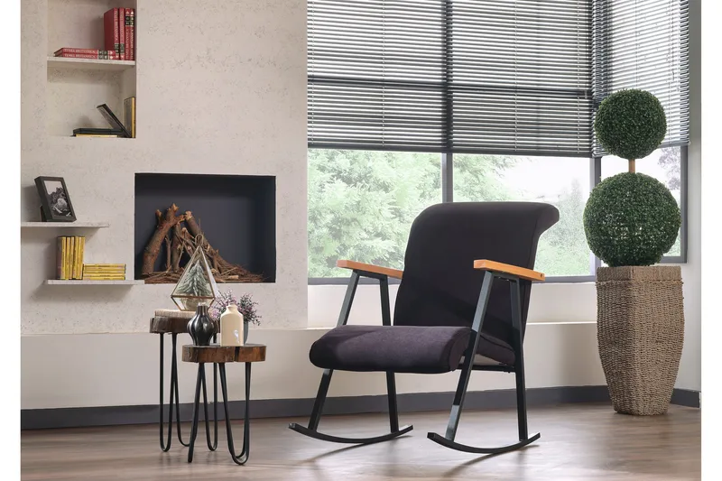 Keinutuoli Samuele - Musta - Huonekalut - Tuoli & nojatuoli - Pyörivät tuolit & keinutuoli