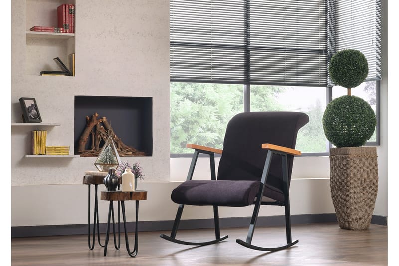 Keinutuoli Samuele - Musta - Huonekalut - Tuoli & nojatuoli - Pyörivät tuolit & keinutuoli