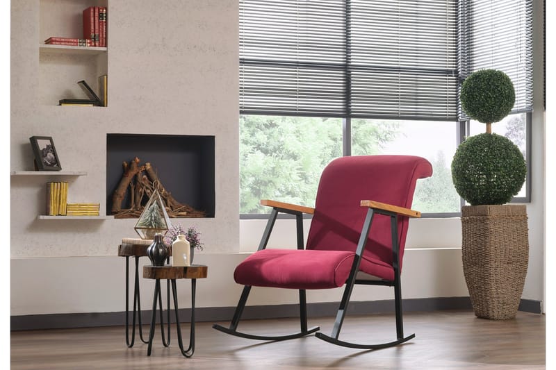 Keinutuoli Samuele - Viininpunainen - Huonekalut - Tuoli & nojatuoli - Pyörivät tuolit & keinutuoli