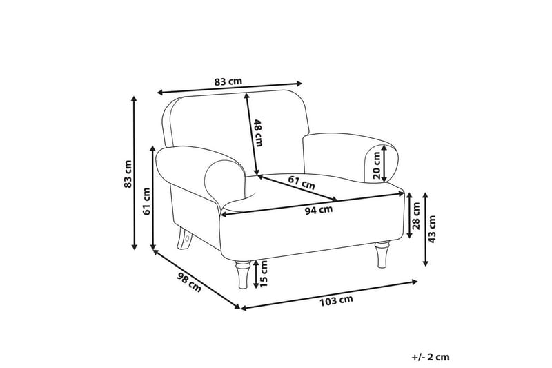 Nojatuoli Kiberg - Beige, Vaalea puu - Huonekalut - Tuoli & nojatuoli - Nojatuoli & lepotuoli