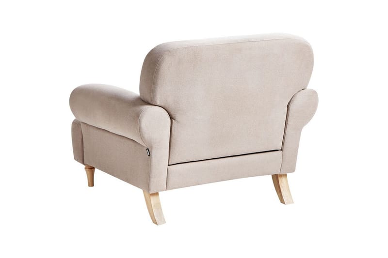 Nojatuoli Kiberg - Taupe, vaalea puu - Huonekalut - Tuoli & nojatuoli - Nojatuoli & lepotuoli