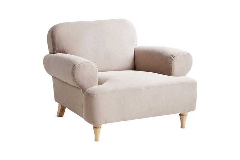 Nojatuoli Kiberg, Taupe, vaalea puu