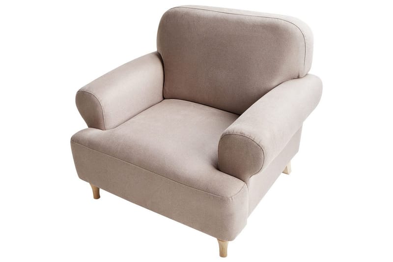 Nojatuoli Kiberg - Taupe, vaalea puu - Huonekalut - Tuoli & nojatuoli - Nojatuoli & lepotuoli