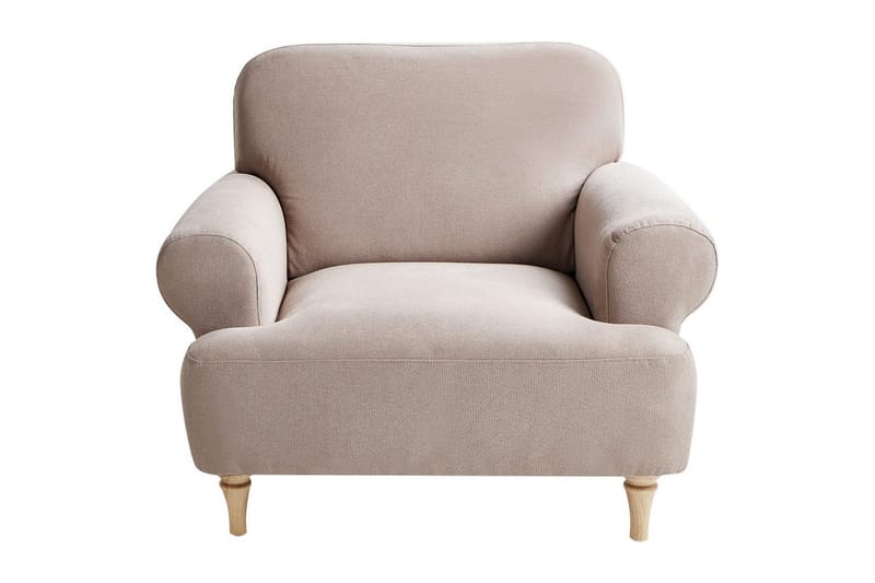 Nojatuoli Kiberg - Taupe, vaalea puu - Huonekalut - Tuoli & nojatuoli - Nojatuoli & lepotuoli