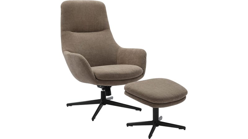 Kiresto-nojatuoli rahilla, kääntötoiminto, Harmaa