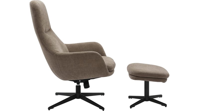 Kiresto-nojatuoli rahilla, kääntötoiminto - Harmaa - Huonekalut - Tuoli & nojatuoli - Nojatuoli & lepotuoli - Mekanismituoli