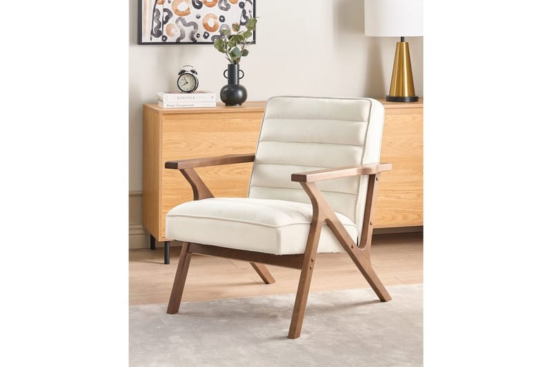 Nojatuoli Kisa - Valkoinen, tumma puu - Huonekalut - Tuoli & nojatuoli - Nojatuoli & lepotuoli