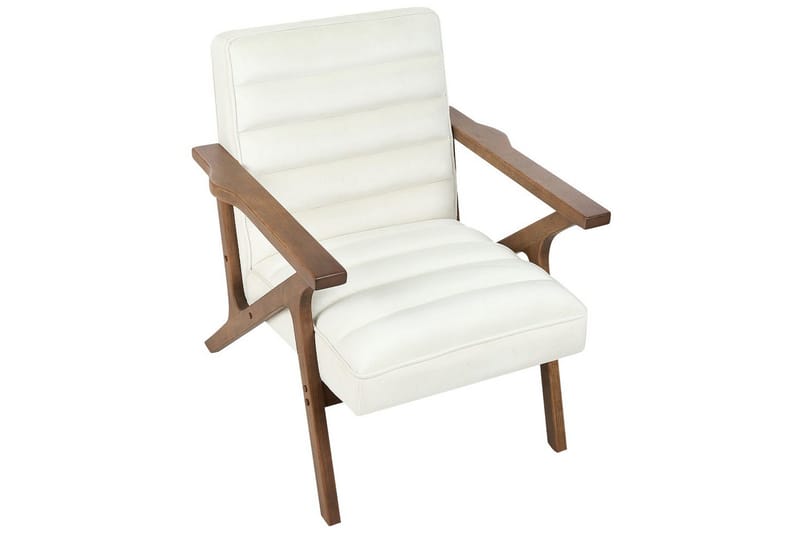 Nojatuoli Kisa - Valkoinen, tumma puu - Huonekalut - Tuoli & nojatuoli - Nojatuoli & lepotuoli