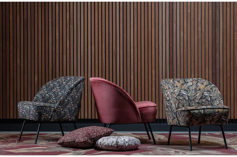 Nojatuoli Nahia - Sametti/Musta - Huonekalut - Tuoli & nojatuoli - Nojatuoli & lepotuoli - Klubituolit