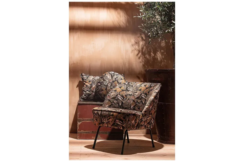 Nojatuoli Nahia - Sametti/Musta - Huonekalut - Tuoli & nojatuoli - Nojatuoli & lepotuoli - Klubituolit