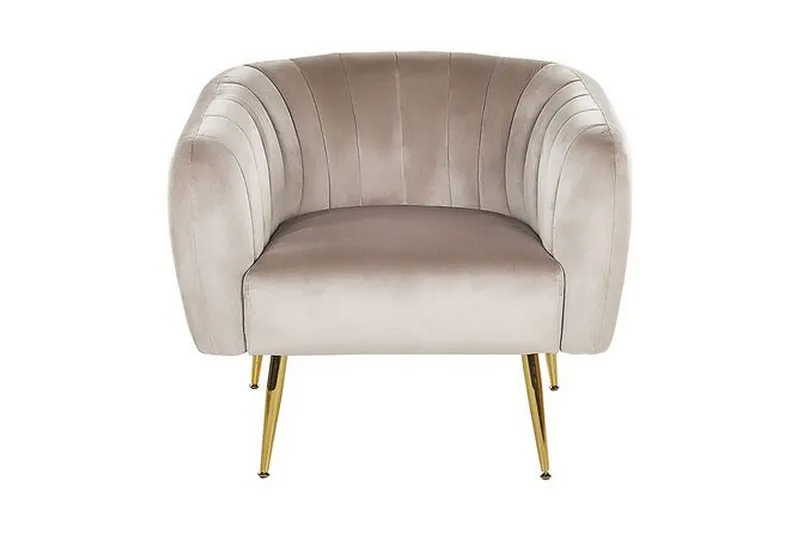 Nojatuoli Santinia - Sametti/Harmaa - Huonekalut - Tuoli & nojatuoli - Nojatuoli & lepotuoli