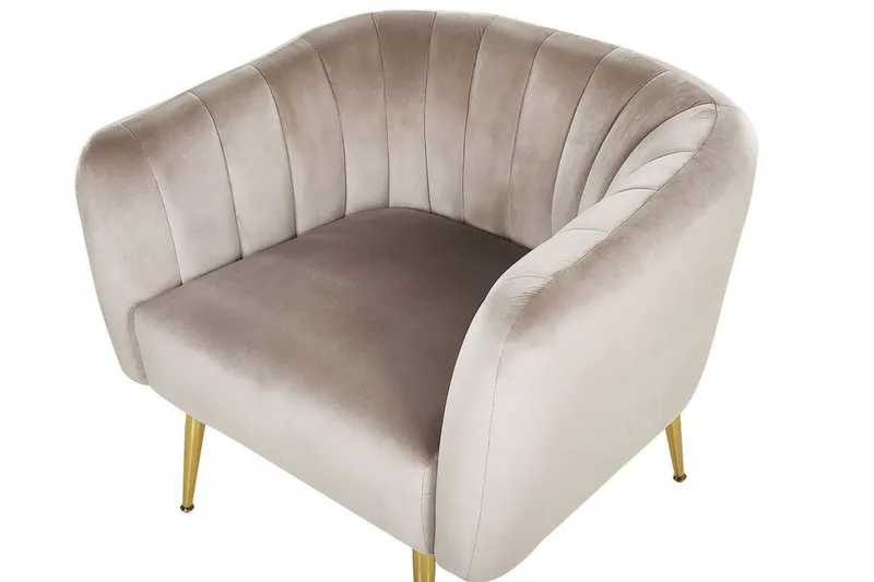 Nojatuoli Santinia - Sametti/Harmaa - Huonekalut - Tuoli & nojatuoli - Nojatuoli & lepotuoli