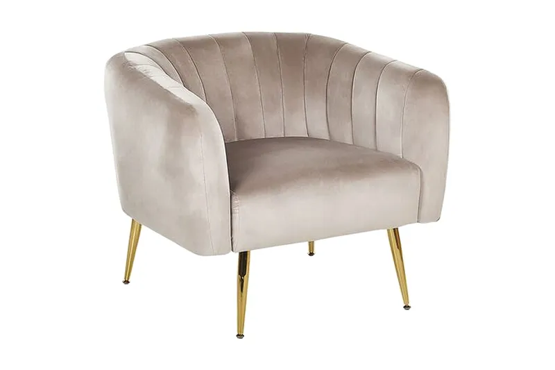 Nojatuoli Santinia - Sametti/Harmaa - Huonekalut - Tuoli & nojatuoli - Nojatuoli & lepotuoli