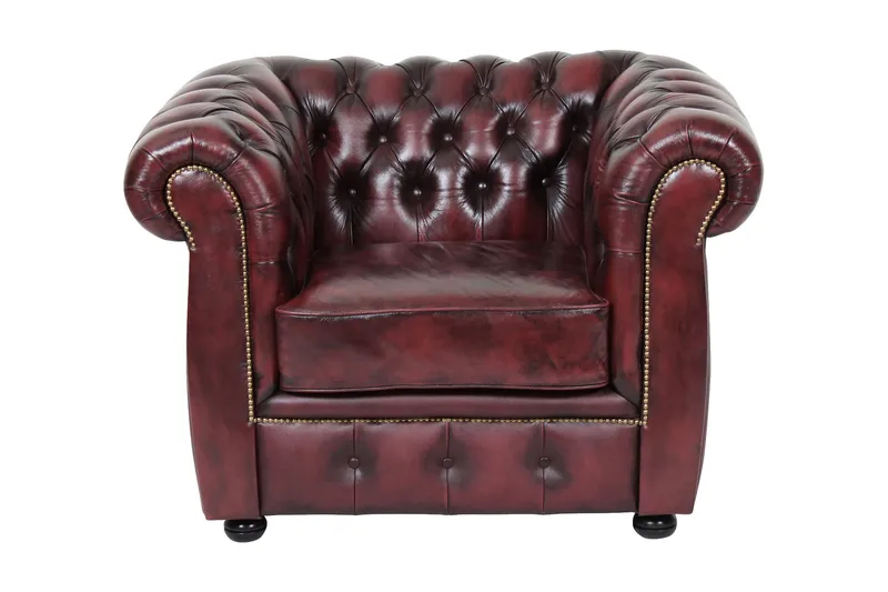 Nojatuoli Worcester - Nahka/t.pun - Huonekalut - Tuoli & nojatuoli - Nojatuoli & lepotuoli - Klubituolit