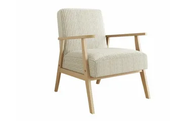 Knocklong Fåtölj Beige/Wood - Huonekalut - Tuoli & nojatuoli - Nojatuoli & lepotuoli