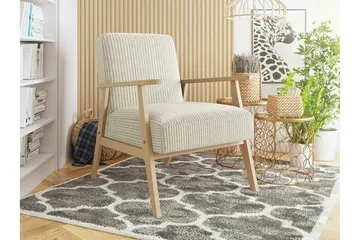 Knocklong Fåtölj Beige/Wood - Huonekalut - Tuoli & nojatuoli - Nojatuoli & lepotuoli