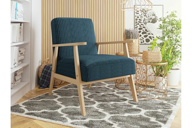 Knocklong Fåtölj Dark blue/Tree - Huonekalut - Tuoli & nojatuoli - Nojatuoli & lepotuoli