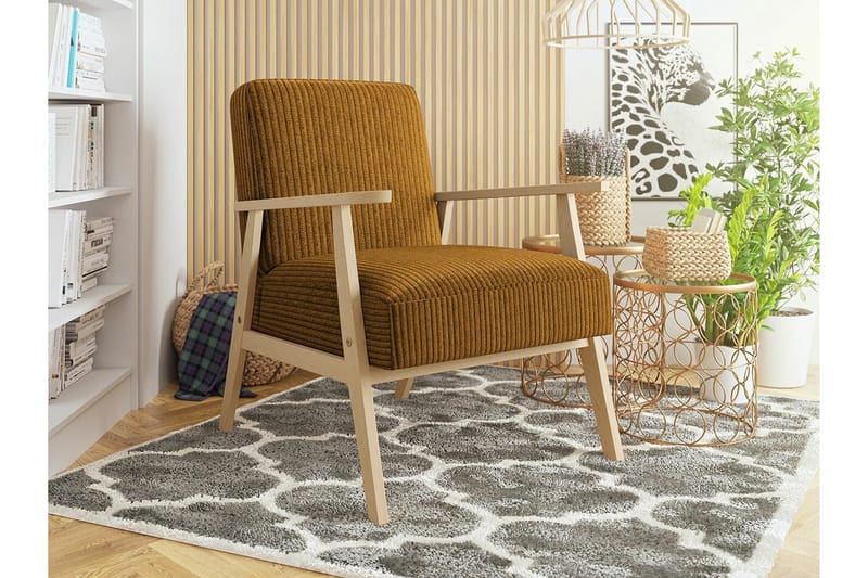Knocklong Fåtölj Yellow/Brown - Huonekalut - Tuoli & nojatuoli - Nojatuoli & lepotuoli