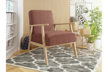 Knocklong Fåtölj Pink/Brown - Huonekalut - Tuoli & nojatuoli - Nojatuoli & lepotuoli