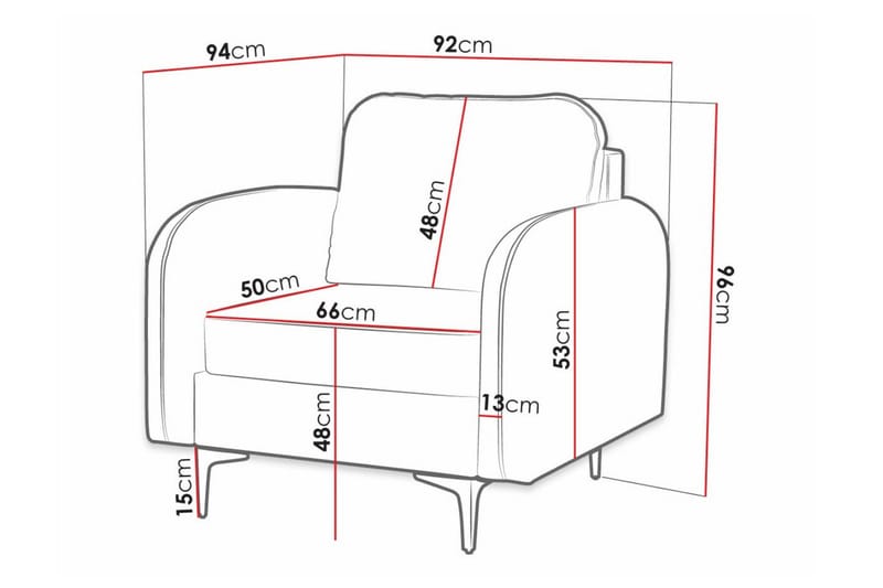 Knocklong Fåtölj Pink - Huonekalut - Tuoli & nojatuoli - Nojatuoli & lepotuoli