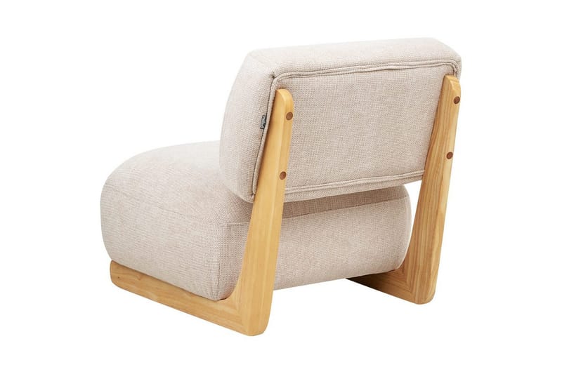 Nojatuoli Kokkola - Beige, vaalea puu - Huonekalut - Tuoli & nojatuoli - Nojatuoli & lepotuoli