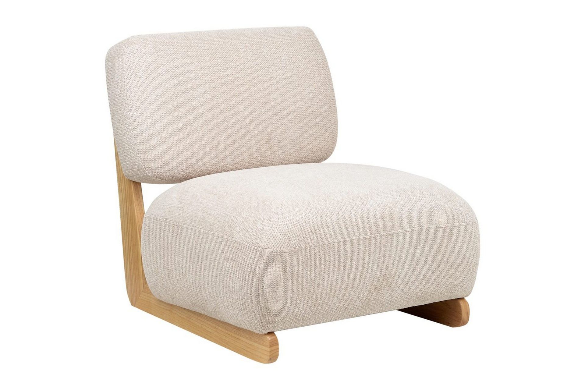 Nojatuoli Kokkola - Beige, vaalea puu