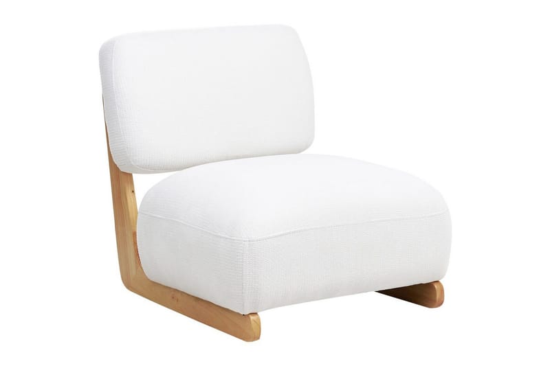 Nojatuoli Kokkola - Valkoinen, vaalea puu - Huonekalut - Tuoli & nojatuoli - Nojatuoli & lepotuoli