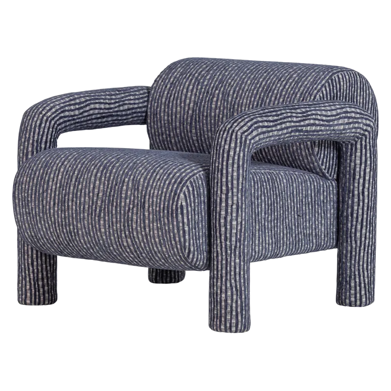 Nojatuoli kuviolla Lenny, Harmaa/Sininen