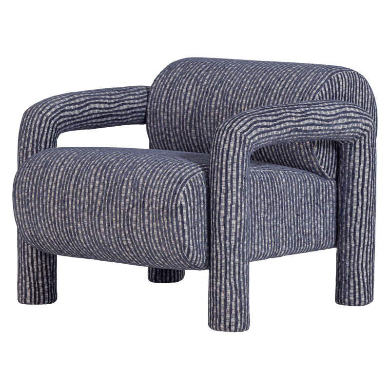 Nojatuoli kuviolla Lenny, Harmaa/Sininen