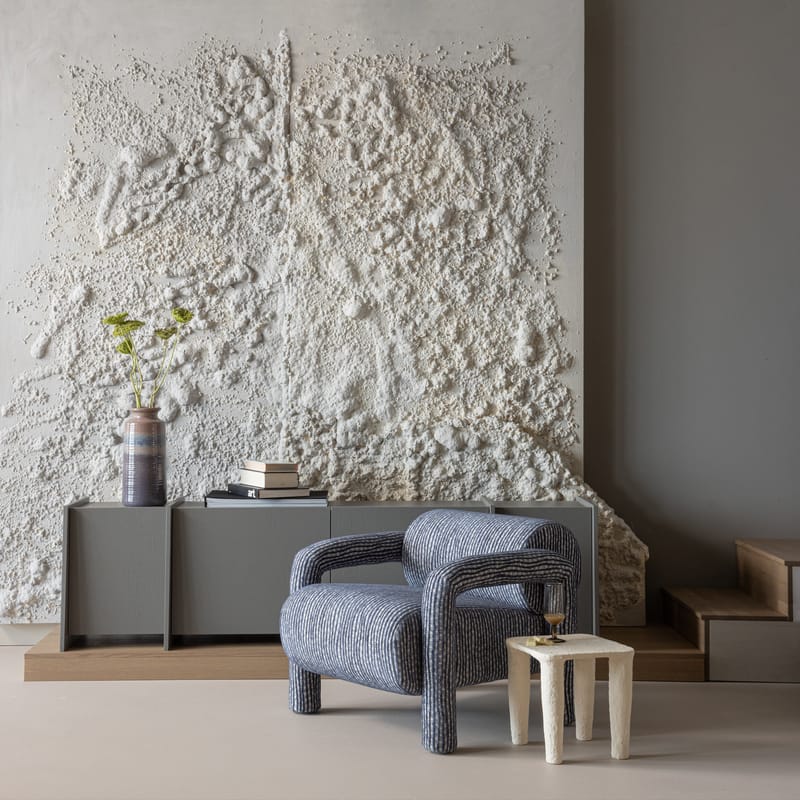 Nojatuoli kuviolla Lenny - Harmaa/Sininen - Huonekalut - Tuoli & nojatuoli - Nojatuoli & lepotuoli