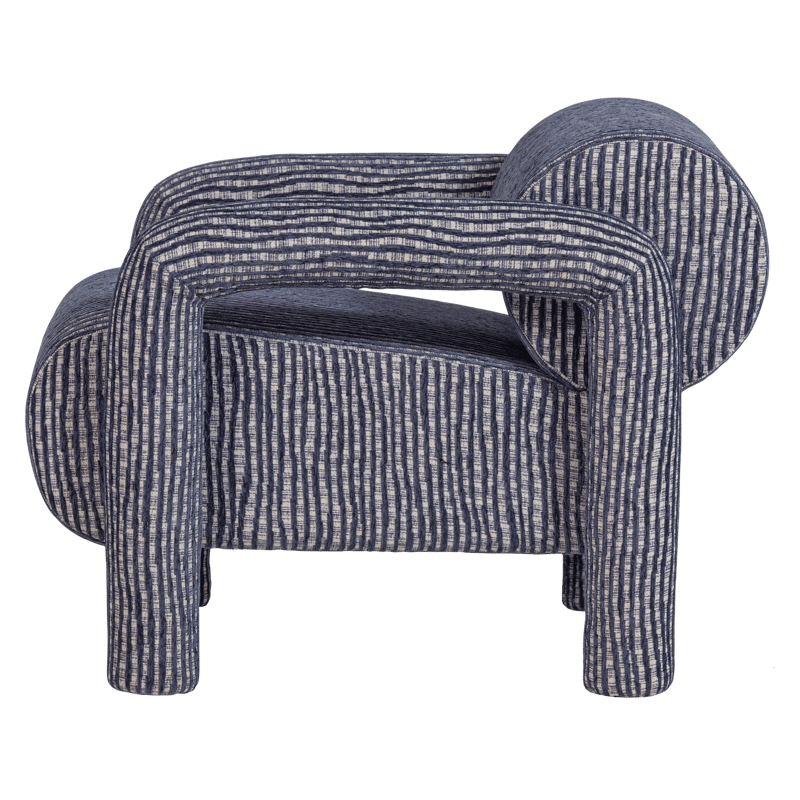 Nojatuoli kuviolla Lenny - Harmaa/Sininen - Huonekalut - Tuoli & nojatuoli - Nojatuoli & lepotuoli