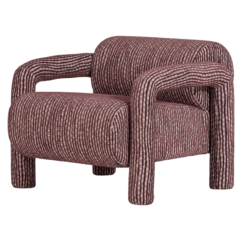 Nojatuoli kuviolla Lenny, Viininpunainen