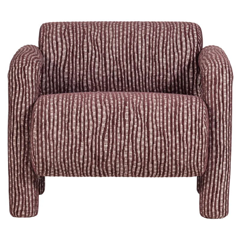 Nojatuoli kuviolla Lenny - Viininpunainen - Huonekalut - Tuoli & nojatuoli - Nojatuoli & lepotuoli