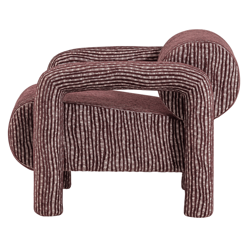 Nojatuoli kuviolla Lenny - Viininpunainen - Huonekalut - Tuoli & nojatuoli - Nojatuoli & lepotuoli